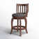 Morgan Swivel Upholstered Counter Stool with Solid Wood Frame