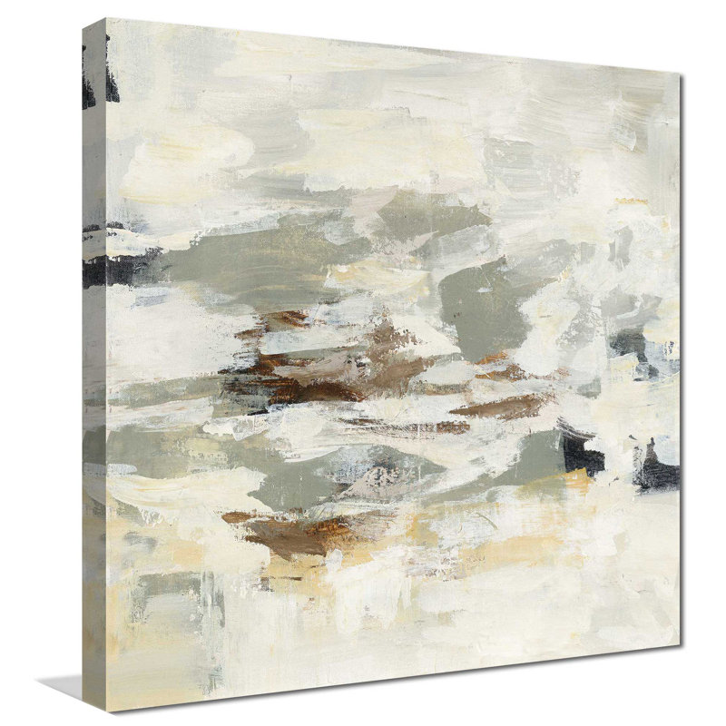 " Steps On Stones II ", 21.5" H x 21.5" W x 2" D, Espresso Floater Frame