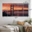 Ensemble de 5 décorations murales Golden Gate Solitude I San Francisco