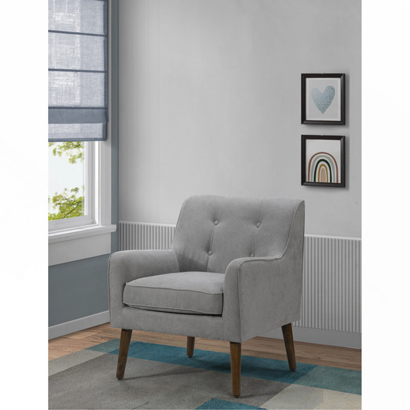 Fauteuil 25 po Mid-Century, Gris