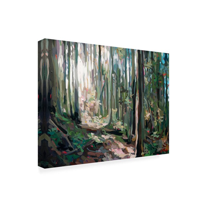  Art mural sur toile tendue - «Forest Light» par Joanne Hastie pour décoration de salon, de chambre à coucher ou de bureau - 35 x 47