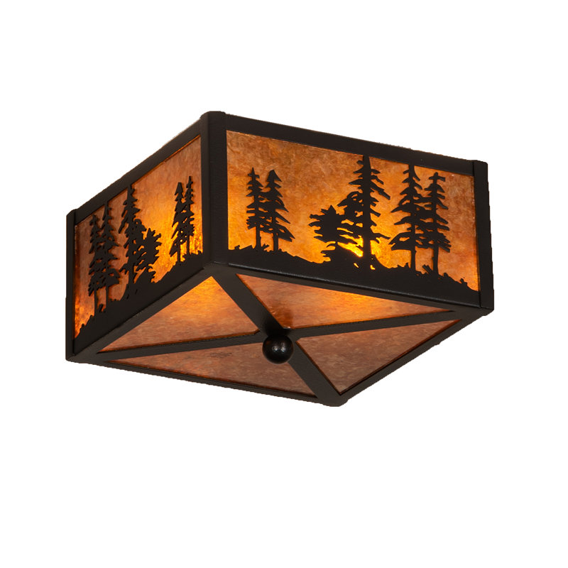 Flint Fabric Flush Mount