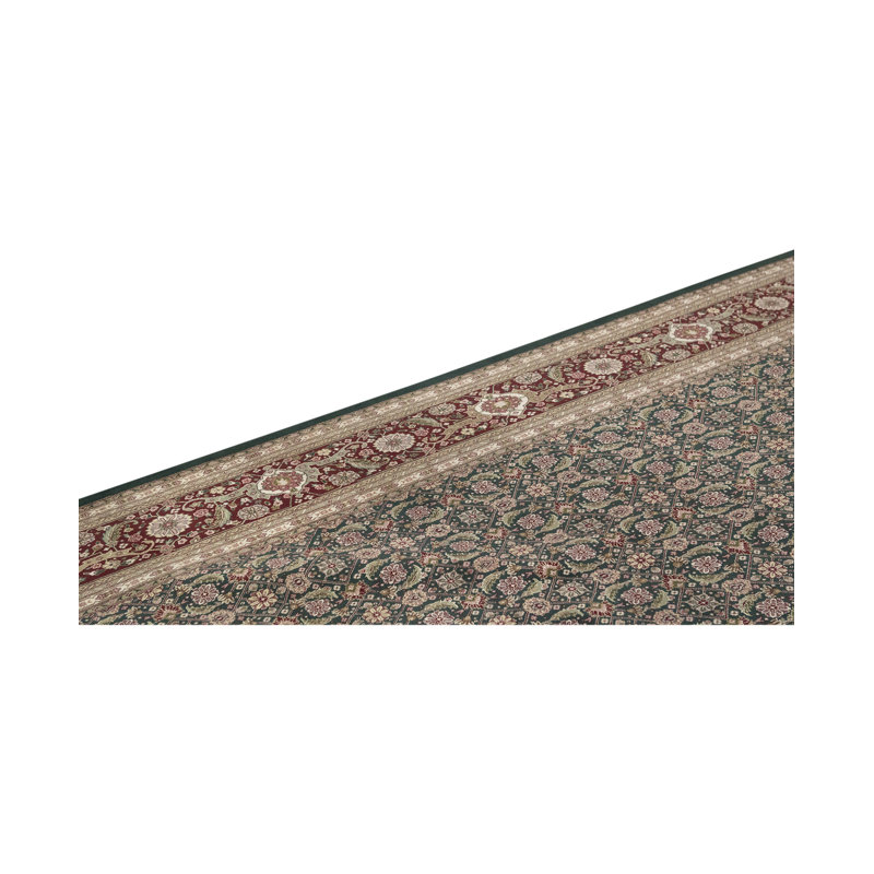 Tapis vert et vin noué à la main de haute qualité