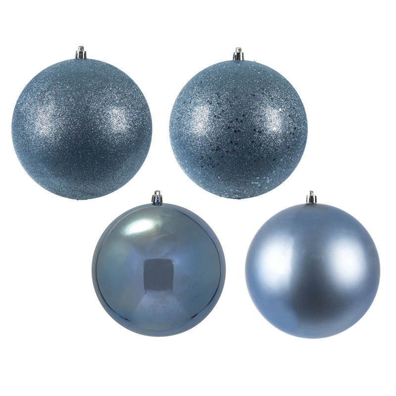 Décoration de boule décorative des Fêtes, H 6 po x l 6 po x P 6 po, Pervenche