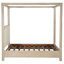 Flores Canopy Bed with Upholstered Headboard