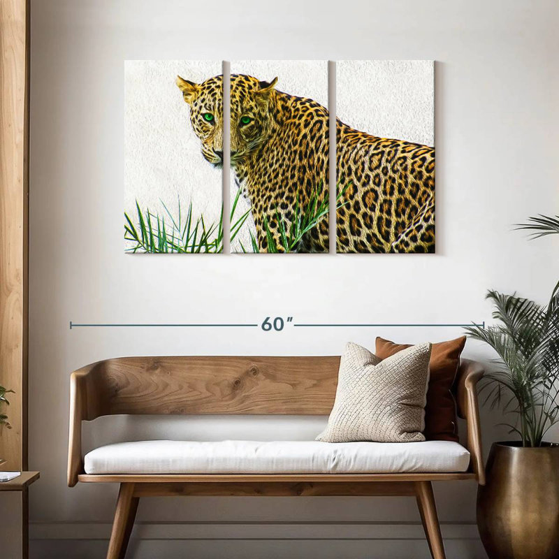 Wild Leopard, 28" H x 45" W