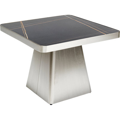 Marble Top Pedestal End Table