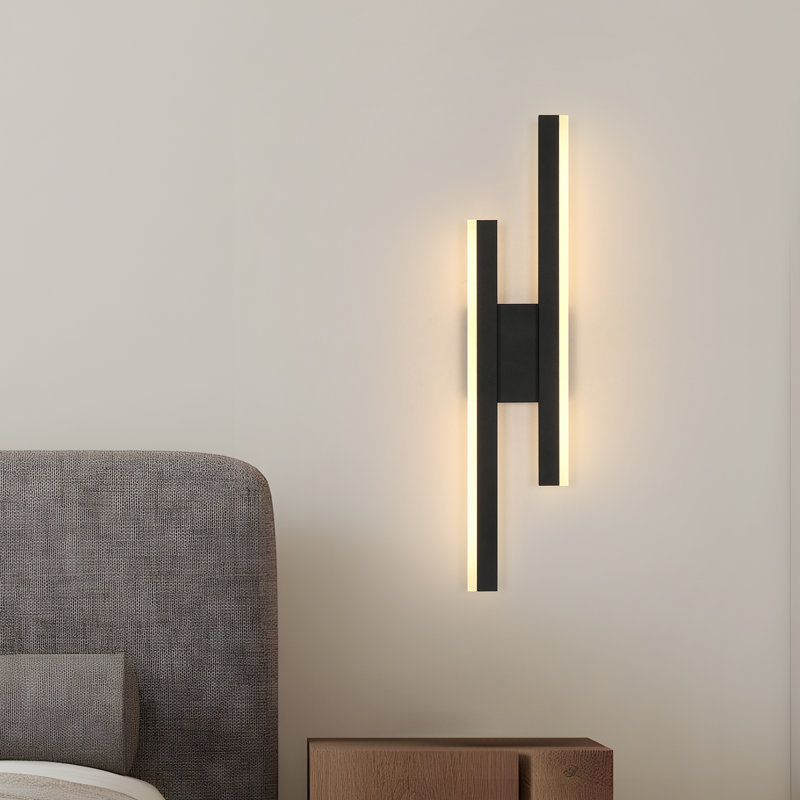 58cm Black Acrylic LED Wall Sconce with Adjustable Light 