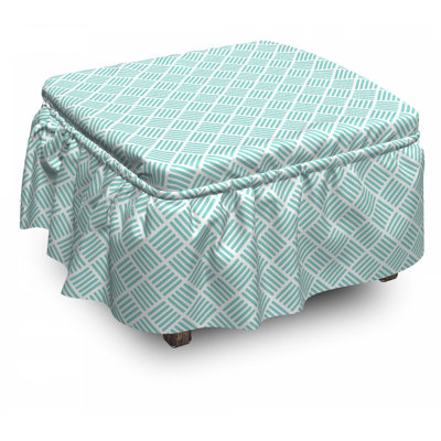 Box Cushion Ottoman Slipcover
