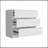 Dresser Maldus, Three Drawers, White Finish-670570850