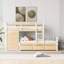 Lit superposé simple au-dessus d'un lit mezzanine avec tiroirs et - Naturel, fait de pin pour une fiabilité naturelle et un matériau robuste, maximise l'efficacité de la capacité de la chambre à coucher