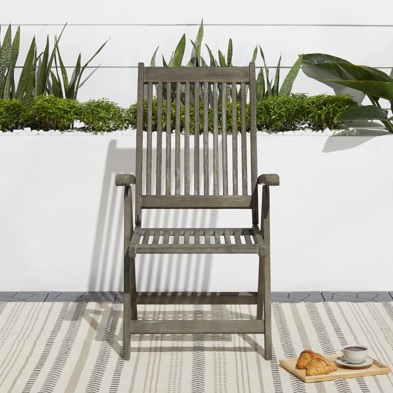 Fauteuil inclinable d'extérieur à 5 positions Malibu, Teck