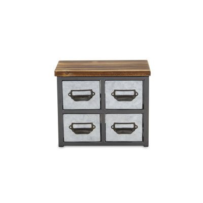 Commode de rangement courte 4 tiroirs Marunouchi