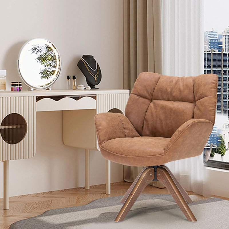 Fauteuil d'appoint moderne en similicuir