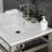 Kingston Brass Quadras 31-Inch Ceramic Console Sink with Steel Base and Shelf-49619311-49610546