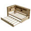 Lit de jour simple avec tablettes de rangement, USB et lit gigogne-1918411189