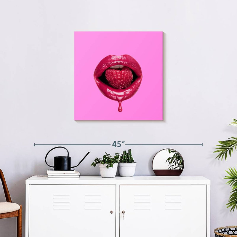 Shuttleworth Raspberry Lips, 24" H x 24" W