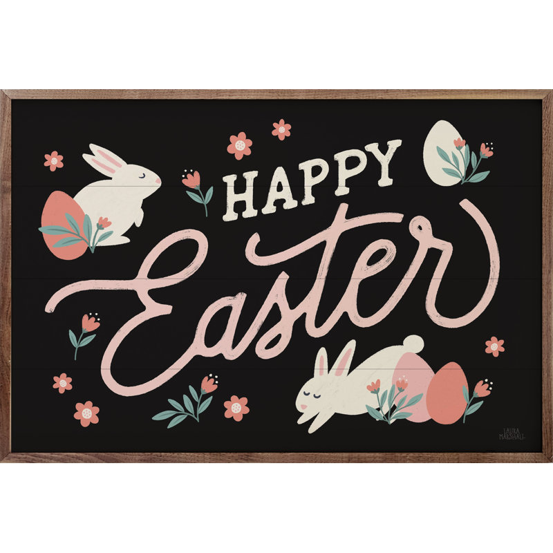 «Bunny Kisses I Happy Easter» par Laura Marshall, H 16 po x l 24 po