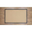 Tapis berbère beige clair fait à la main avec bordure en similicuir noir Nannette-670026228