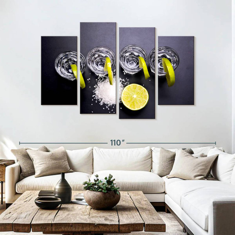 Yarlin Gold And Silver Tequila, 54" H x 84" W