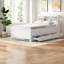 Lits simples modernes en bois avec rangement, USB et lit gigogne