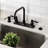 Kingston Brass Concord Two-Handle 2-Hole 8" Centerset Kitchen Faucet-33092118