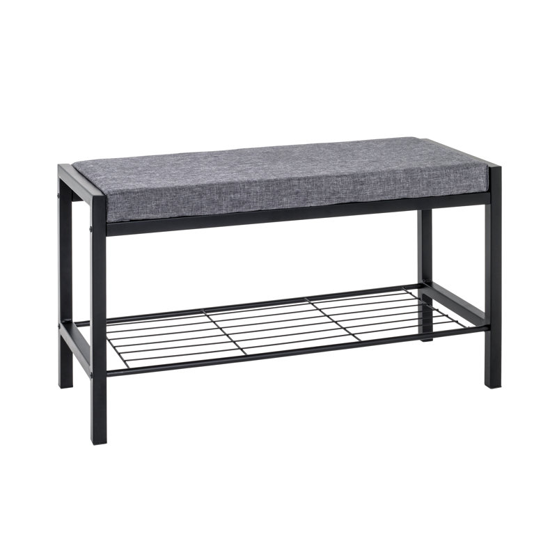 Mickael Polyester Blend Upholstered Storage Bench
