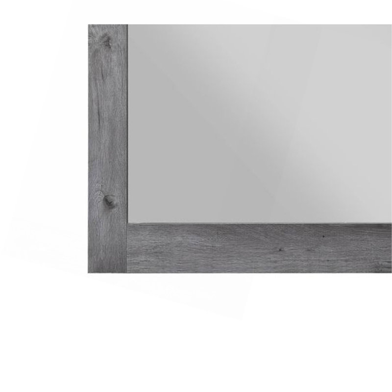 Rustic Gray Oak Finish Mirror
