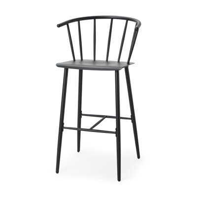 Tabouret en métal noir L 21,3 po l 21,3 po Loriana