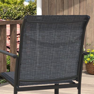 Outdoor Stackable PVC-coated polyester Dining Chair