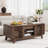 Wooden Mid-Century Coffee Table With Sliding Top, Storage, And Doors, Walnut Finish, 47 Inch | Gift Idea