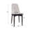 Expandable Rectangular Dining Table With 4 PU Fabric Thick Padded Chairs