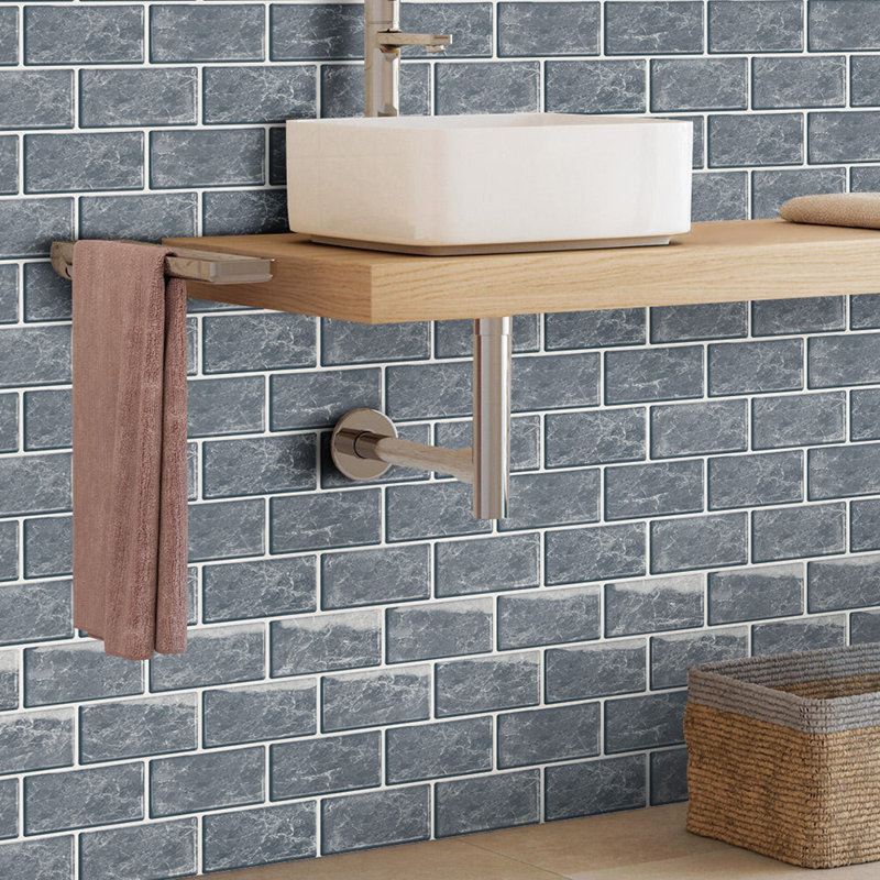 30cm x 30cm Wallpaper Tile, Dark Grey