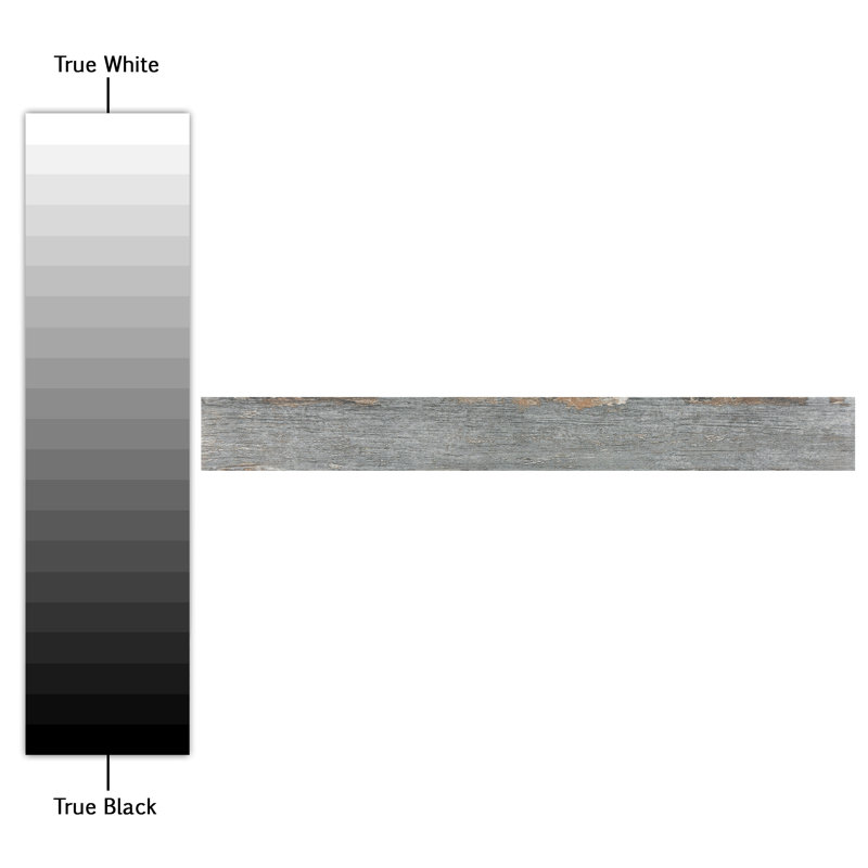 Retro 3" x 24" Porcelain Wood Look Wall & Floor Tile, Gray
