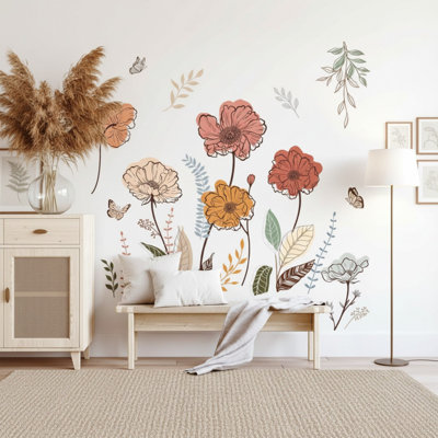 Décalcomanie murale Boho Wildflower