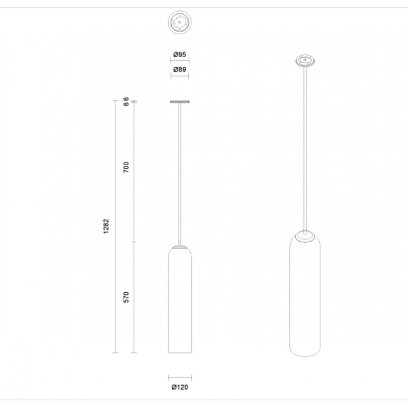 Lustre Deliguori, Amber, H 34 po x l 12 po x P 12 po, Laiton satiné