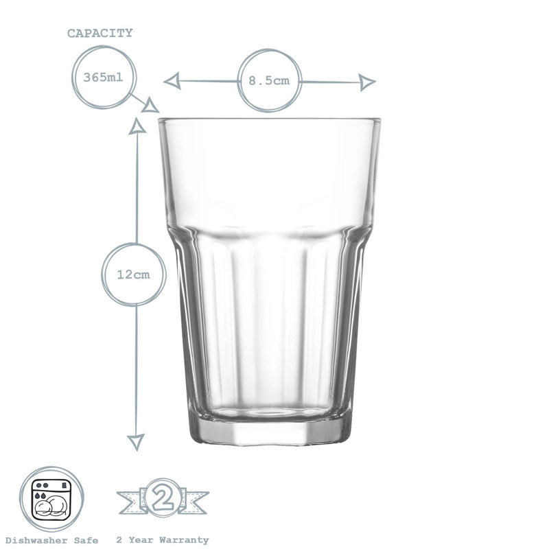 365ml Highball Glass, 12, Transparent