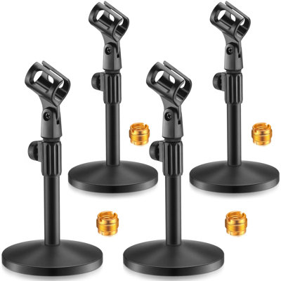 Support de micro réglable pour table avec 4 micros de bureau et support pour table avec vis de 5/8 po mâle à 3/8 po femelle