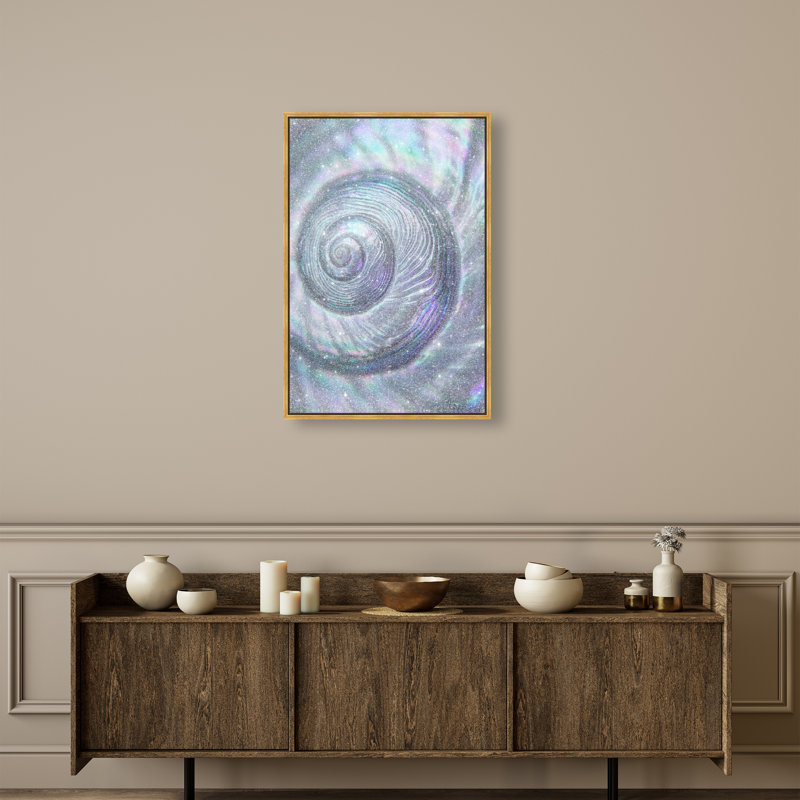 Sea Spiral Print by Oliver Gal, 25"H x 17"W, Gold Floater Frame