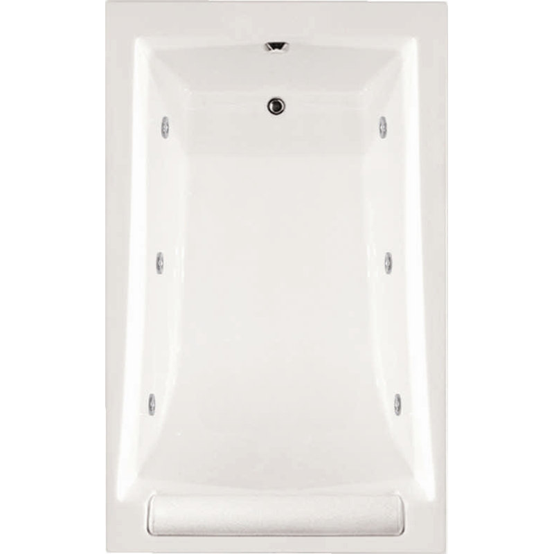 Regal 71'' L Whirlpool Bathtub, White, Polished Brass