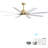 66 Inch Low Profile ABS Ceiling Fan With Dimmable Lights And Smart Remote Control 6 Speed Reversible Noiseless DC Motor For Indoor-1381286090