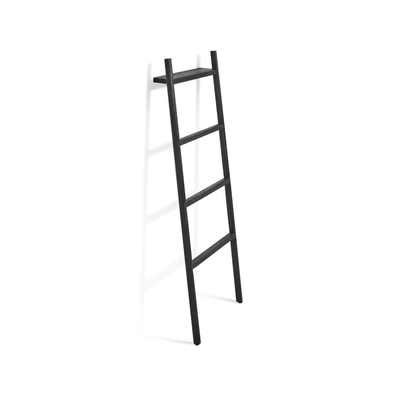 Woodsy Storage Ladder, Black Stained Acacia