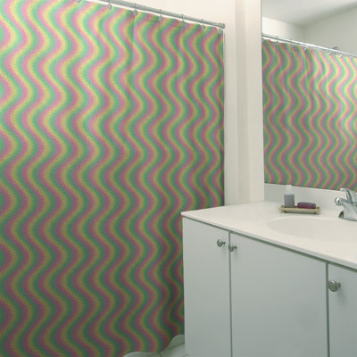 Katelyn Elizabeth Wavy Stripes Single Shower Curtain