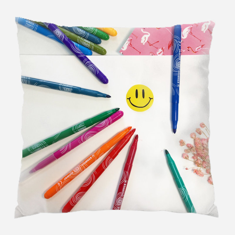 Coussin décoratif Stabilo, Microsuède, Intérieur