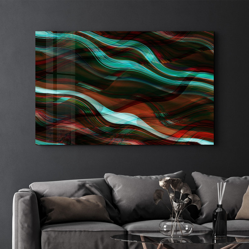 Peinture élégante en verre trempé de 27,6 po x 43,3 po | 100% verre trempé, épaisseur: 0,16 pouce | Œuvre imprimée UV, parfaite pour la décoration intérieure et les intérieurs modernes, des visuels époustouflants pour toute pièce