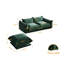 Causeuse modulaire en tissu à accoudoirs arrondis 2 places avec repose-pieds Minarik-603695131