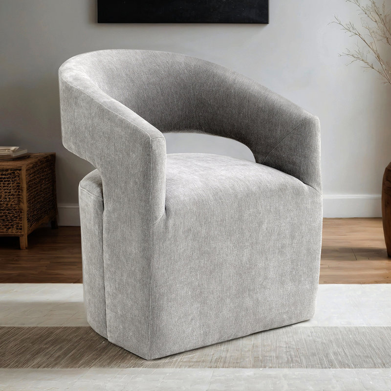 Chaise avec accoudoirs 1Pc, Gris clair