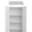 Cabinet Étagère de rangement réglable moderne】 - Butoir de porte magnétique, poignées en aluminium et conception respirante pour l'organisation à la maison (salon, chambre à coucher, vestibule)
