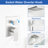 10-Inch Square Rain Shower System With 3-Function Handheld Shower And 4.72" Waterfall Tub Spout-127316684