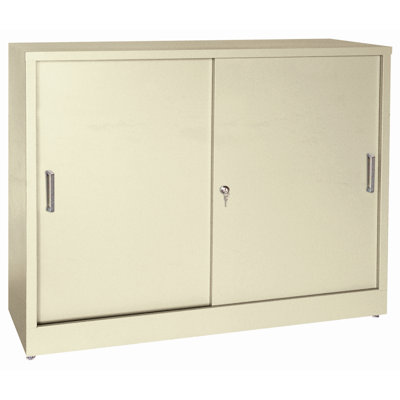 Armoire de rangement coulissante à 2 tablettes